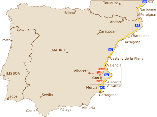 Karte Spanien